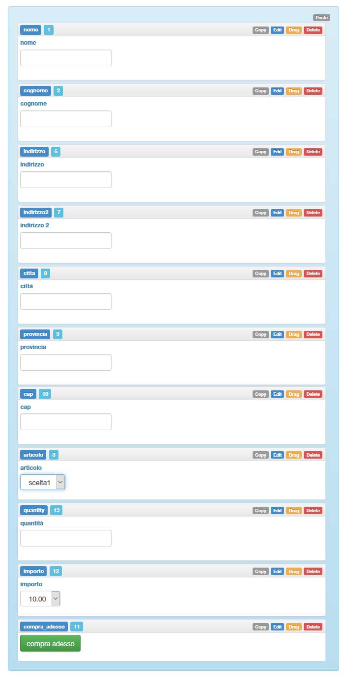 chronoforms paypal design